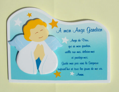 Cadre " Je vous salue Marie" bleu – Image 4