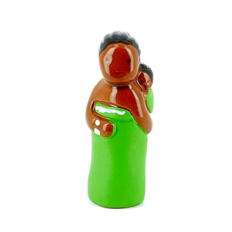 Femme africaine avec enfant - Santon B2 de l'Abbaye de Jouarre – Image 2