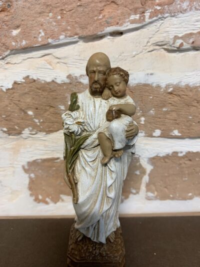 Saint Joseph à l'Enfant moyen - Blanc