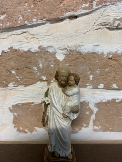 Saint Joseph à l'Enfant petit - Blanc
