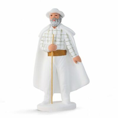 Santon ARTERRA - Berger à la cape - 9 cm blanc