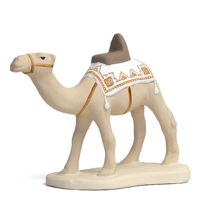 SANTON ARTERRA - Chameau debout - 7cm blanc