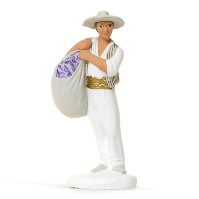Santon ARTERRA - Homme à la lavande - 9 cm blanc