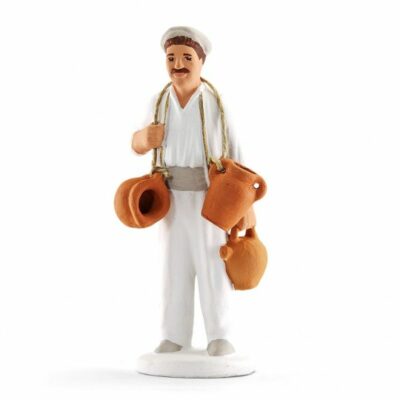 Santon ARTERRA - Homme aux cruches - 9 cm blanc