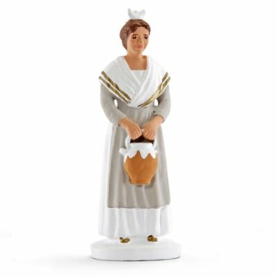 Santon ARTERRA - Mireille à la cruche - 9 cm blanc