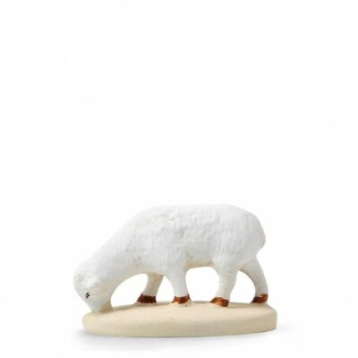 SANTON ARTERRA - Mouton broutant - 7cm blanc