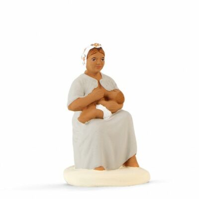 SANTON ARTERRA - Nourrice - 7cm blanc