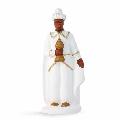 Santon ARTERRA - Roi noir - 9 cm blanc