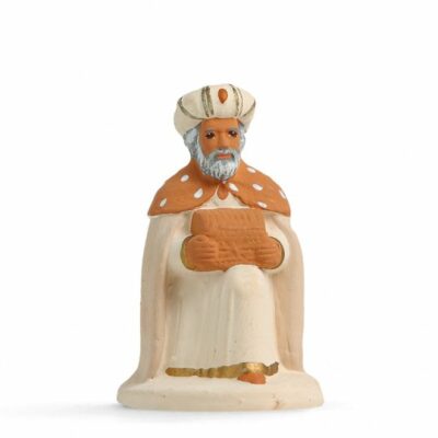 SANTON ARTERRA - Roi mage Melchior - 7cm blanc