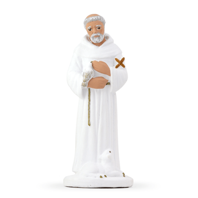 Santon ARTERRA - Saint François d'Assise - 9 cm blanc