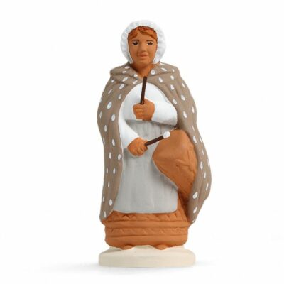 SANTON ARTERRA - Tambourinaire femme - 7cm blanc